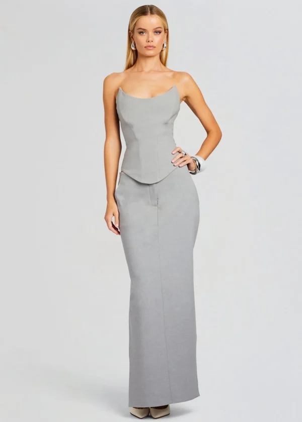 Bottoms*Retrofete Rylie Wool Skirt Grey