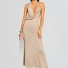 RETROFÊTE*Retrofete Saar Embellished Knit Dress Metallic Gold