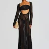 Dresses*Retrofete Saley Long Dress Black Sham