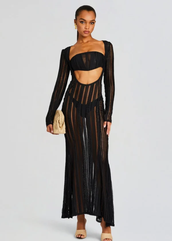 Dresses*Retrofete Saley Long Dress Black Sham