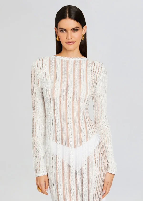 Honeymoon Looks*Retrofete Saley Long Dress Natural White