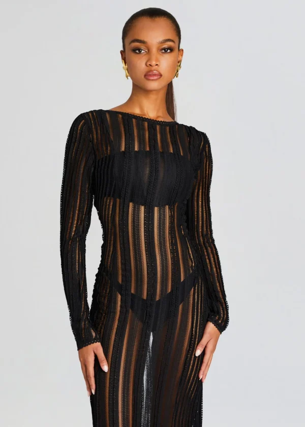 Swim*Retrofete Saley Long Dress Black Sham