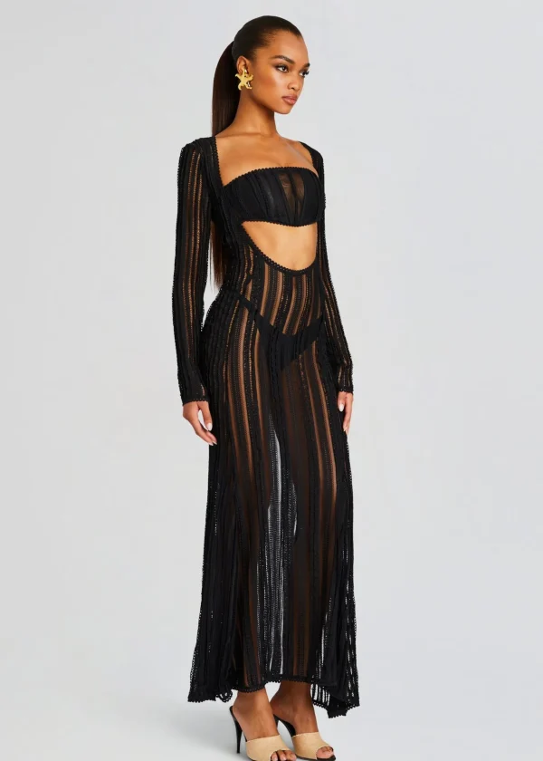Resort '24*Retrofete Saley Long Dress Black Sham