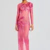 Maxi*Retrofete Sammy Embellished Dress Ultra Pink