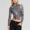 Tops*Retrofete Sana Top Grey Ocelot