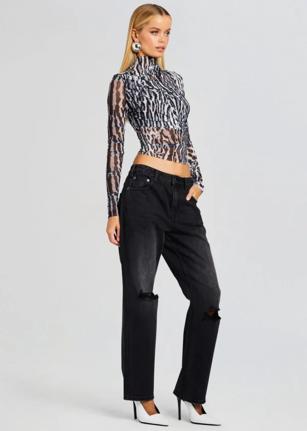 Tops*Retrofete Sana Top Grey Ocelot
