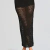 Resort '24*Retrofete Sandy Crochet Skirt Black