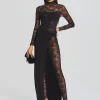 Guest Of*Retrofete Saphhira Lace Dress Black
