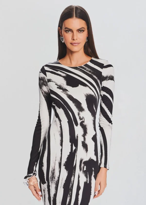 Gowns*Retrofete Sara Dress Zebra Ink