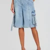 RETROFÊTE*Retrofete Sarta Cargo Short Vintage Celeste