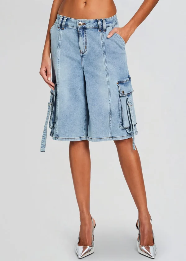 RETROFÊTE*Retrofete Sarta Cargo Short Vintage Celeste