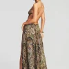 Dresses*Retrofete Scarlett Silk Chiffon Dress Jungle Leopard