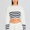 Trending*Retrofete Sharlie Sweater White/ Navy