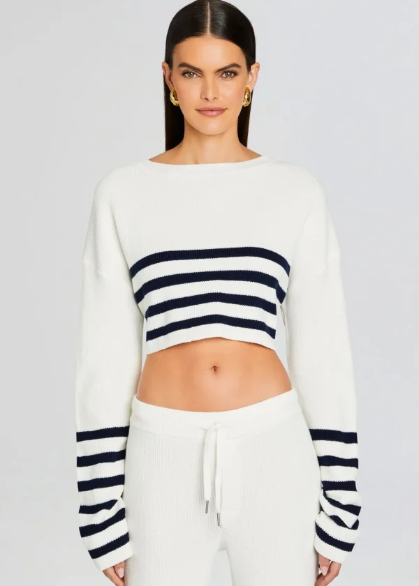Tops*Retrofete Sharlie Sweater White/ Navy