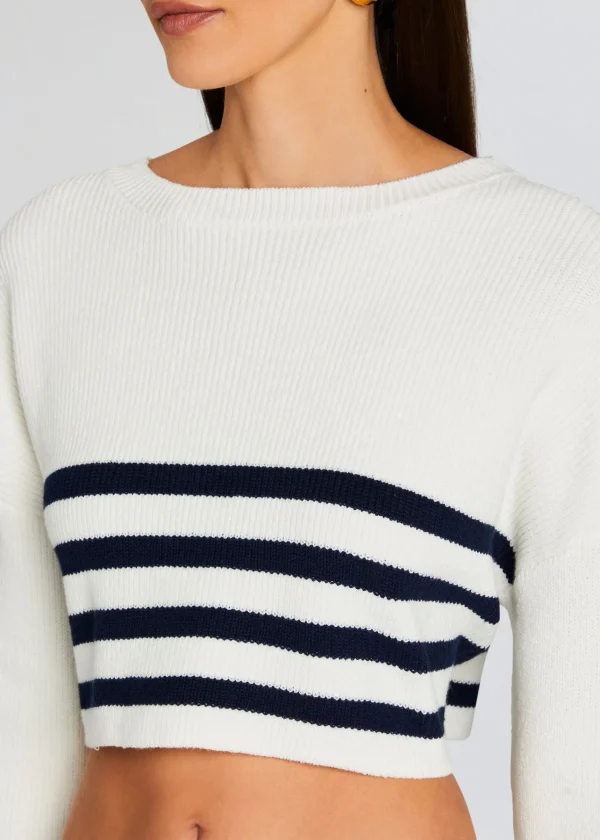 Spring Knits*Retrofete Sharlie Sweater White/ Navy