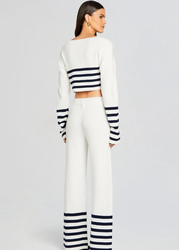 Spring Knits*Retrofete Sharlie Sweater White/ Navy
