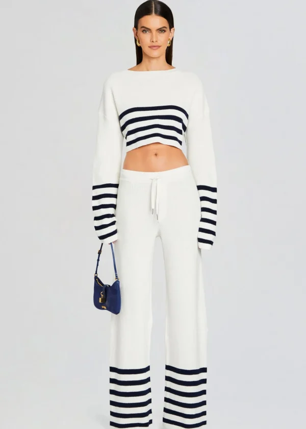 Tops*Retrofete Sharlie Sweater White/ Navy
