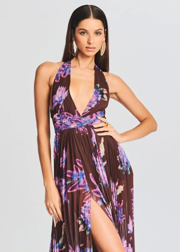 Guest Of*Retrofete Shay Long Dress Brown
