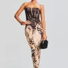 Gowns*Retrofete Shayna Silk Dress Vintage Cheetah