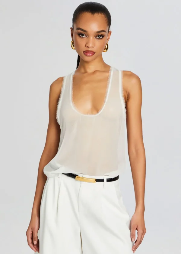 RETROFÊTE*Retrofete Shye Silk Top White