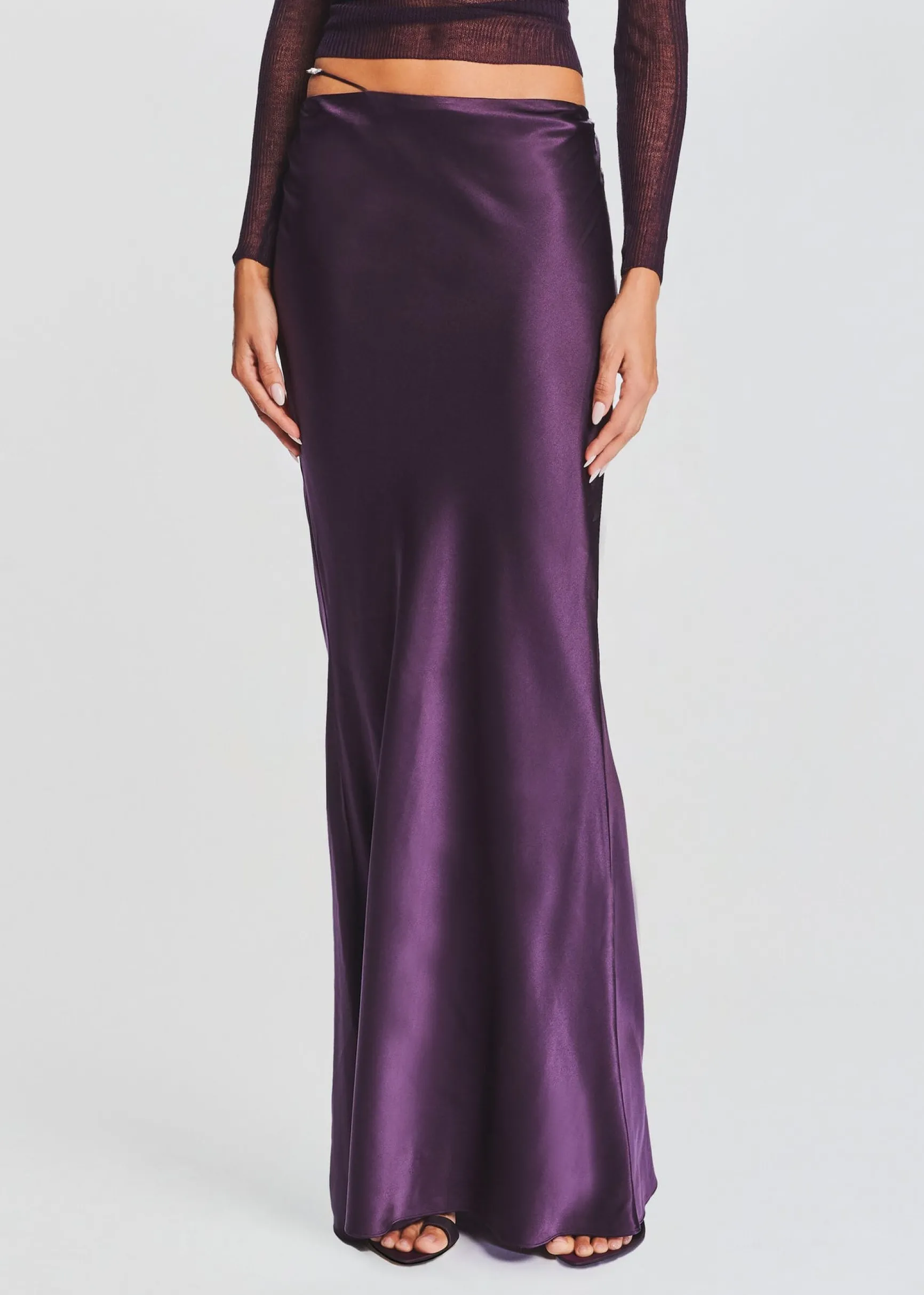 silvana_silk_maxi_skirt_0.webp Best Sellers*Retrofete Silvana Silk Maxi Skirt Eggplant