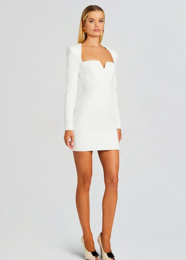 Night Out*Retrofete Simone Mini V Dress White