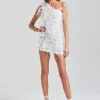 Reception Dresses*Retrofete Sina Feather Dress White/Silver