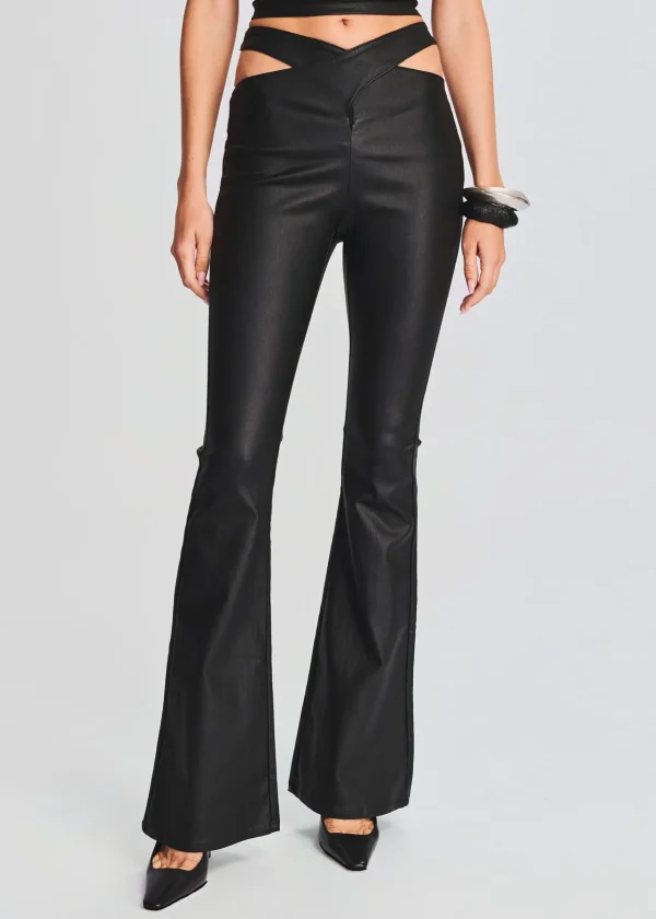 Denim*Retrofete Sloane Coated Denim Flare Jean Coated Black
