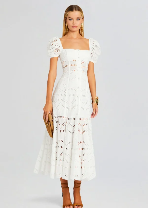 Dresses*Retrofete Spiana Long Dress White Samoa