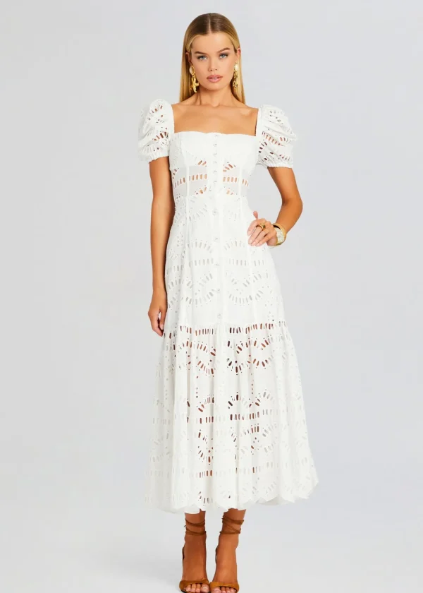 Dresses*Retrofete Spiana Long Dress White Samoa