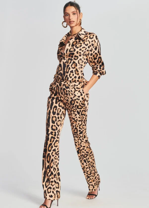 Honeymoon Looks*Retrofete Suki Silk Pant Leopard Combo