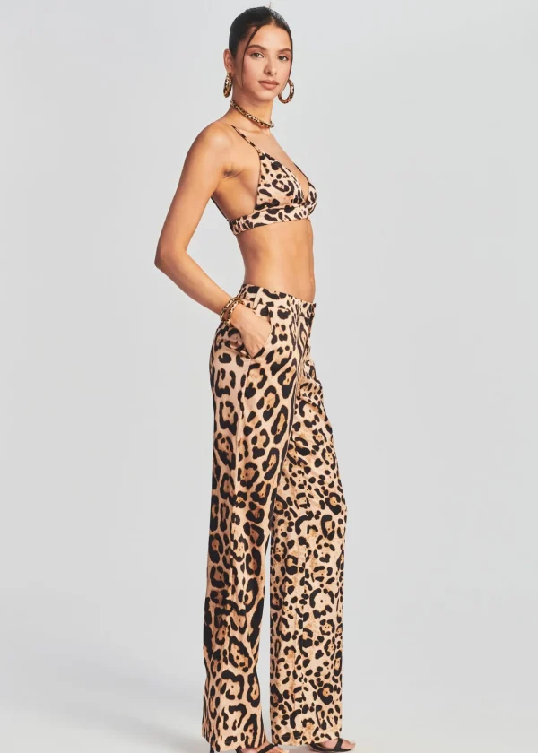 Honeymoon Looks*Retrofete Suki Silk Pant Leopard Combo