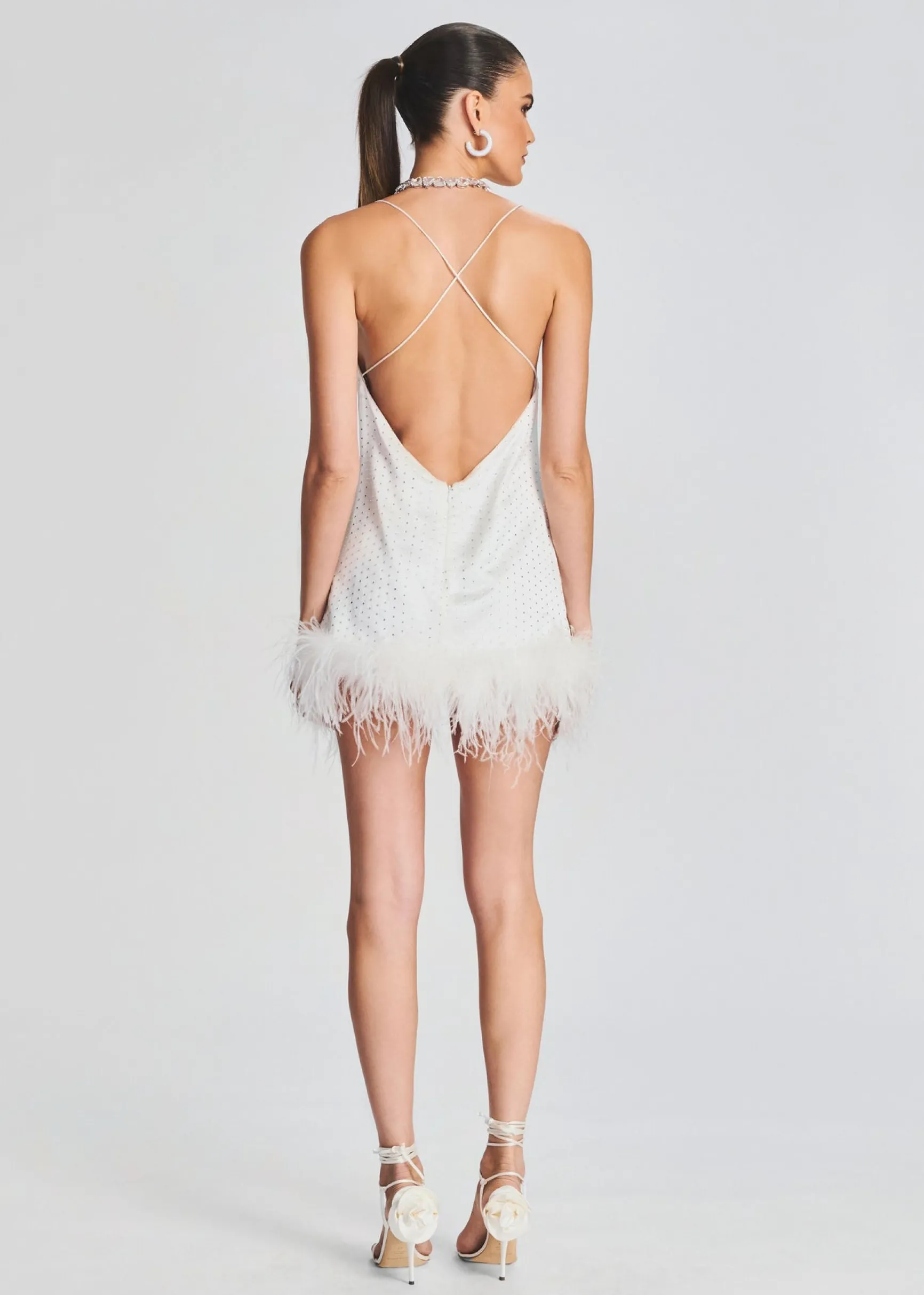 susana_feather_dress_3.webp Bachelorette Party*Retrofete Susana Feather Dress White