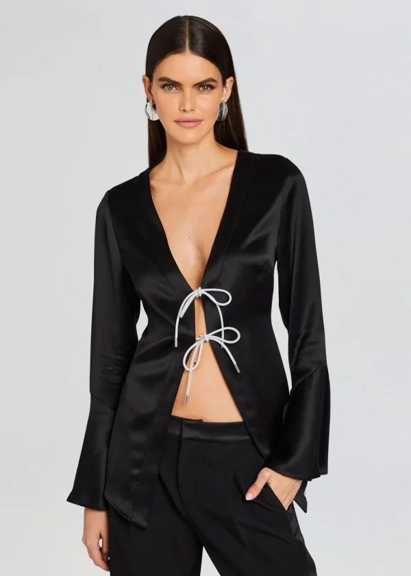 Subtle Shimmer*Retrofete Svea Blouse Black