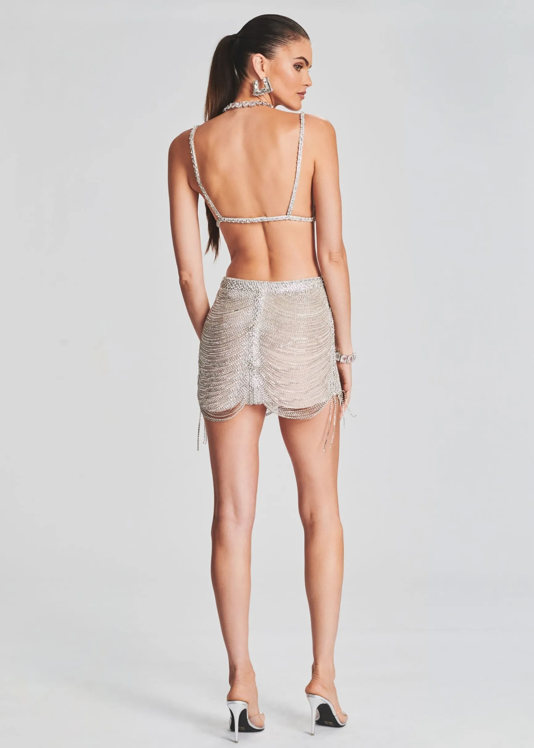 sylvio_chain_skirt_3.webp Bachelorette Party*Retrofete Sylvio Chain Skirt White/Silver
