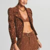 Jackets*Retrofete Tai Suede Studded Jacket Cognac
