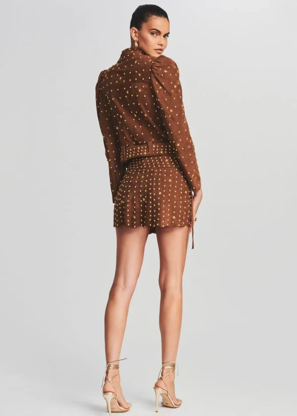 Jackets*Retrofete Tai Suede Studded Jacket Cognac