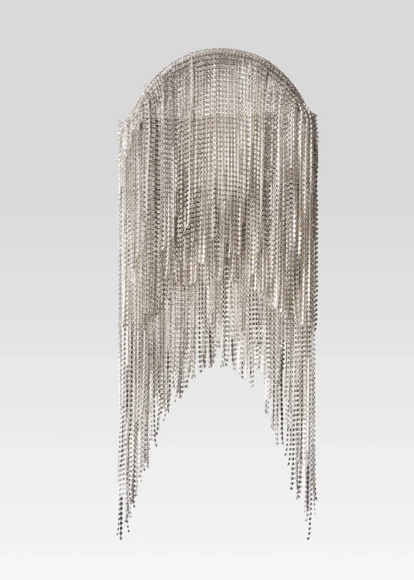 Accessories*Retrofete Talia Small Crystal Logo Bag White/Silver