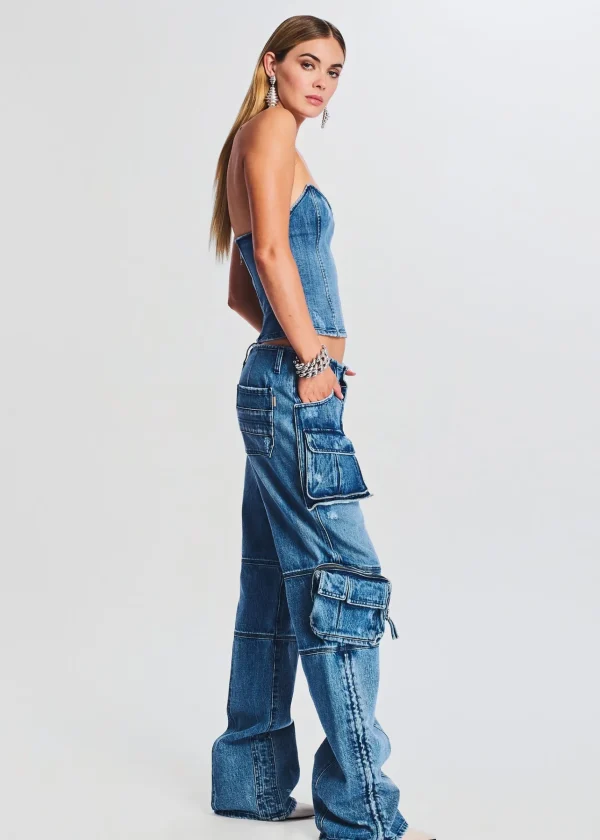 Bottoms*Retrofete Tammy Cargo Jean Sea