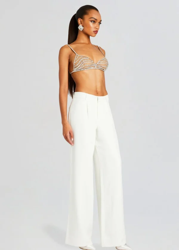 RETROFÊTE*Retrofete Tansy Embellished Bra Tannin/Silver