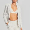 Sequin Styles*Retrofete Taurus Sequin Jacket Stone White