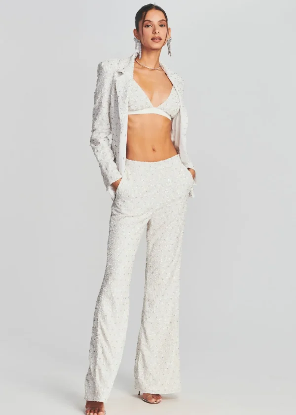 Jackets*Retrofete Taurus Sequin Jacket Stone White