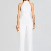 The Destination Bride*Retrofete Taylor Tie Back Jumpsuit White