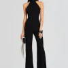 Night Out*Retrofete Taylor Tie Back Jumpsuit Black