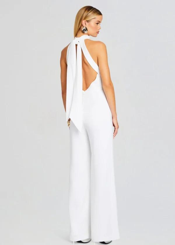 Business Chic*Retrofete Taylor Tie Back Jumpsuit White