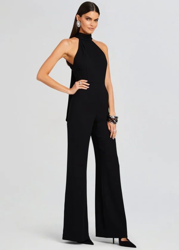 Business Chic*Retrofete Taylor Tie Back Jumpsuit Black