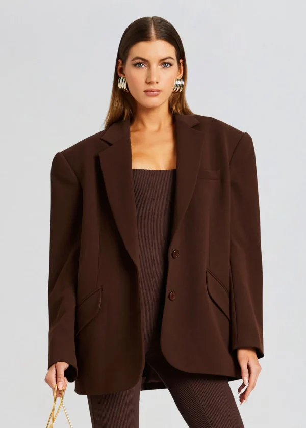 Resort '24*Retrofete The Adel Oversized Dad Blazer Brown