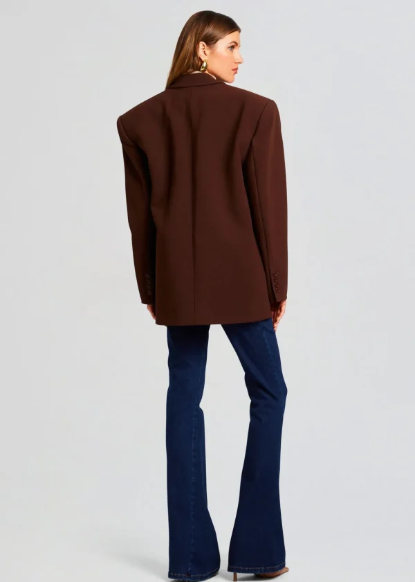 Neutral Moments*Retrofete The Adel Oversized Dad Blazer Brown