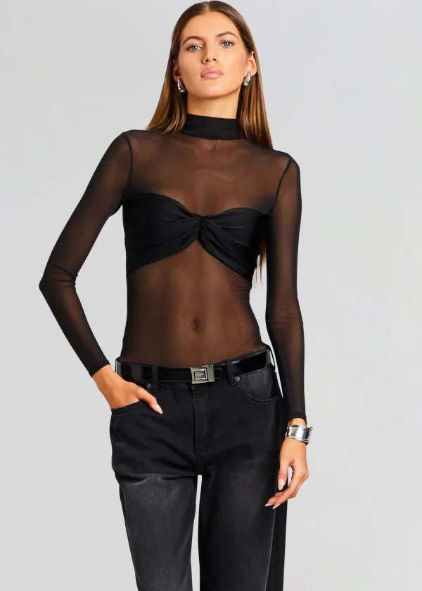 Sheer Bliss*Retrofete Tonia Bodysuit Black