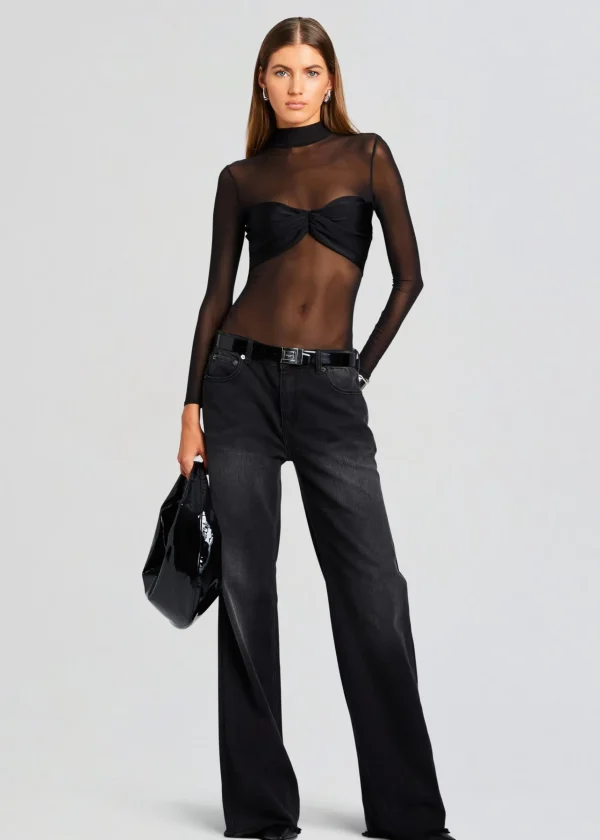 Tops*Retrofete Tonia Bodysuit Black